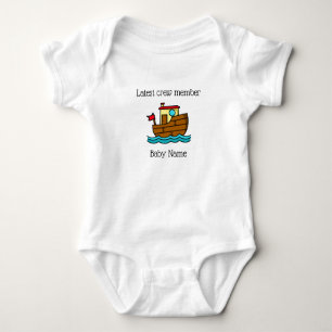 Neueste Crew Member Tug Boat Personalisiert Baby Strampler
