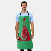 Neueste einzigartige Muster in Rot und Weiß Schürze (Getragen)