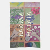 Neueste farbenfrohe niedliche phantastische Kunstw Geschirrtuch (Vertikal)