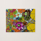 Neueste farbenfrohe phantastische Blumenmuster Des Puzzle (Horizontal)