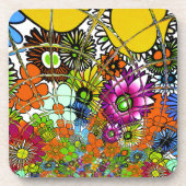 Neueste farbenfrohe phantastische Blumenmuster Des Untersetzer (Vorderseite)