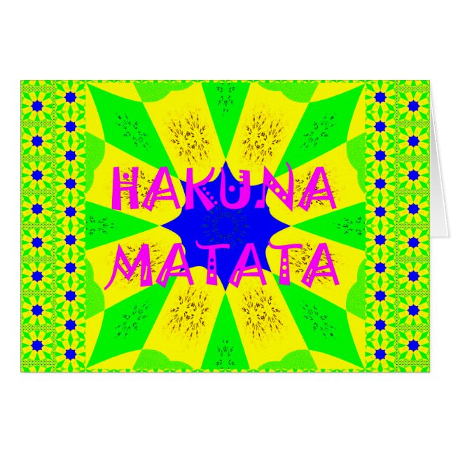 Neueste Hakuna Matata Schönes Phantastisches Desig (Vorderseite (Horizontal))