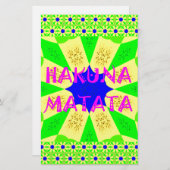 Neueste Hakuna Matata Schönes Phantastisches Desig Briefpapier (Vorne/Hinten)