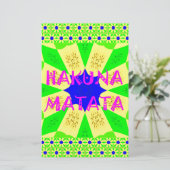 Neueste Hakuna Matata Schönes Phantastisches Desig Briefpapier (Stehend Vorderseite)