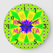 Neueste Hakuna Matata Schönes Phantastisches Desig Große Wanduhr (Vorderseite)