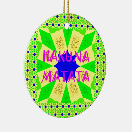 Neueste Hakuna Matata Schönes Phantastisches Desig Keramik Ornament (Rechts)