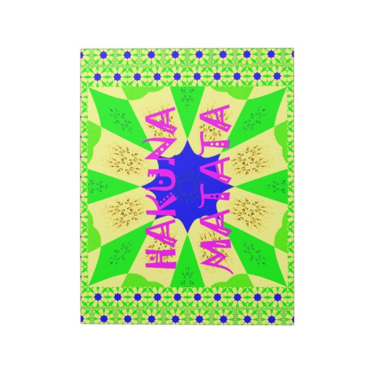 Neueste Hakuna Matata Schönes Phantastisches Desig Notizblock (Rotiert)