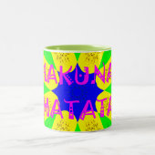 Neueste Hakuna Matata Schönes Phantastisches Desig Zweifarbige Tasse (Mittel)
