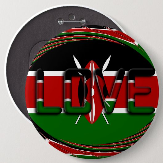 Neueste Kenya Pinback-Taste Button (Vorne & Hinten)