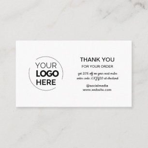 Neueste Minimalistische Logobestellung Vielen Dank Visitenkarte