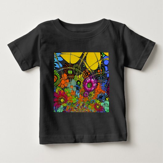 Neueste Phantastische Blumenmuster Design Kunst Baby T-shirt (Vorderseite)