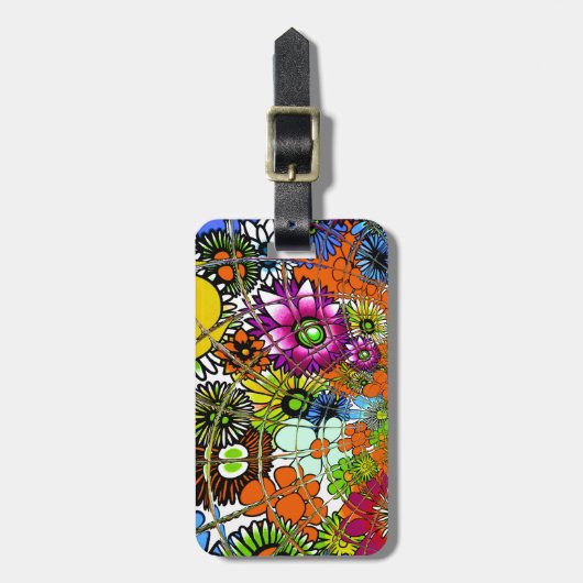 Neueste Phantastische Blumenmuster Design Kunst Gepäckanhänger (Vorderseite vertikal)