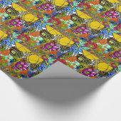 Neueste Phantastische Blumenmuster Design Kunst Geschenkpapier (Ecke)