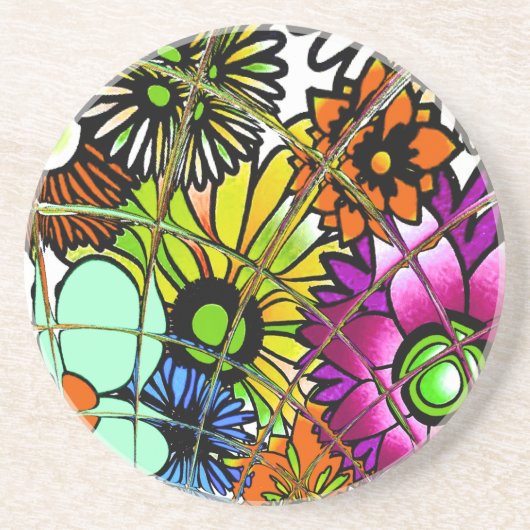 Neueste Phantastische Blumenmuster Design Kunst Getränkeuntersetzer (Vorne)