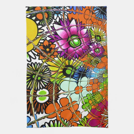 Neueste Phantastische Blumenmuster Design Kunst Handtuch (Vertikal)