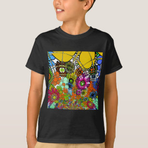 Neueste Phantastische Blumenmuster Design Kunst T-Shirt