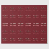 Neueste Red Merry Weihnachtsfeiertage Sonnenschein Geschenkpapier (Flach)