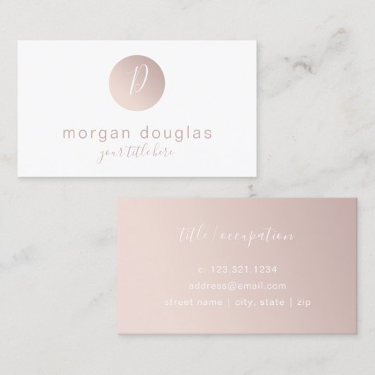 Neueste Rose  Visitenkarte (Vorne/Hinten)