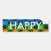 Neueste schöne Regenbogenfarben mit Schachbrettmus Autoaufkleber (Vorne)