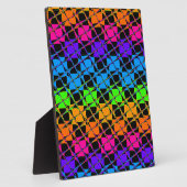 Neueste schöne Regenbogenfarben mit Schachbrettmus Fotoplatte (Seite)