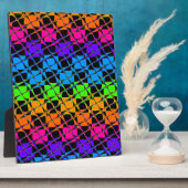 Neueste schöne Regenbogenfarben mit Schachbrettmus Fotoplatte (Seite)