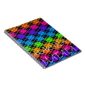 Neueste schöne Regenbogenfarben mit Schachbrettmus Notizblock (Rechte Seite)