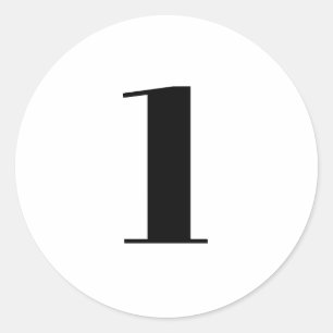 Neueste Schwarz-weiße Zollnummer Runder Aufkleber