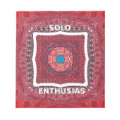 Neueste Sindhi Indus Kunsthandwerk Ajrak Design Ar Notizblock (Vorderseite)