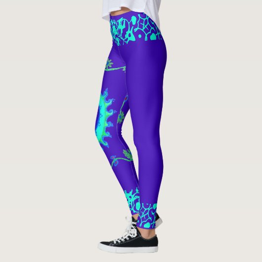 Neueste Sommerzeit elegantes blaues Wochenende Blu Leggings (Links)