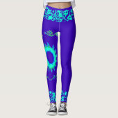 Neueste Sommerzeit elegantes blaues Wochenende Blu Leggings (Vorderseite)