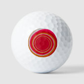 Neueste Tenné Rot und Weiß Golfball (Vorderseite)
