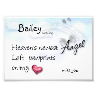 Neuester Angel links Pfotendrucke auf meinem Herzs Fotodruck