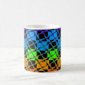 Neuestes Edgy Colorful Checkered Rainbow-Muster Kaffeetasse (Mittel)