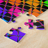 Neuestes Edgy Colorful Checkered Rainbow-Muster Puzzle (Seite)