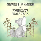 Neuestes Mitglied der Wolf Pack Kinderzimmer Dekor Fensteraufkleber (Blatt 3)