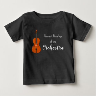 Neuestes Mitglied des Orchester-Cello-Shirts Baby T-shirt