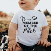 Neuestes Mitglied des Pack niedliche Welpe Paw Ges Baby Strampler