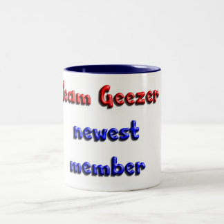 Neuestes Mitglied TeamGeezer Zweifarbige Tasse
