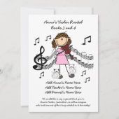 Neufassung der Violine-Einladungskarte von Anna Einladung (Vorderseite)