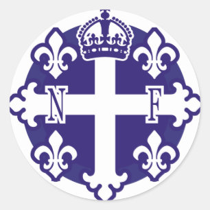 Neufrankreich, Nordamerika Runder Aufkleber