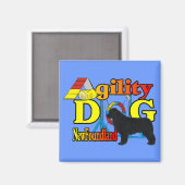 Neufundland_Agility Geschenke Magnet (Vorderseite/Rückseite)