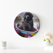 Neufundland auf einem Paddel: Ein Landschaftliches Große Wanduhr (Zuhause)