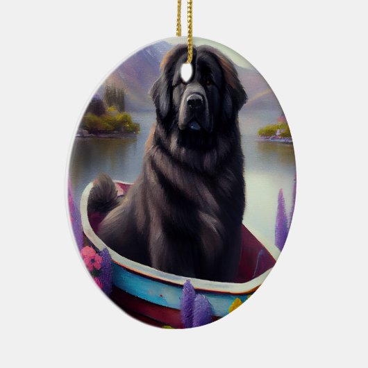 Neufundland auf einem Paddel: Ein Landschaftliches Keramik Ornament (Rechts)