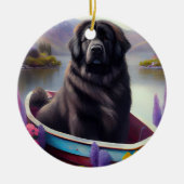 Neufundland auf einem Paddel: Ein Landschaftliches Keramik Ornament (Vorne)