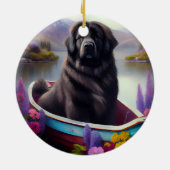 Neufundland auf einem Paddel: Ein Landschaftliches Keramik Ornament (Hinten)