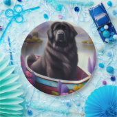 Neufundland auf einem Paddel: Ein Landschaftliches Pappteller (Party)