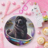 Neufundland auf einem Paddel: Ein Landschaftliches Pappteller (Party)