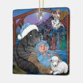 Neufundland Baby Jesus Keramikornament (Links)