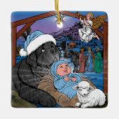 Neufundland Baby Jesus Keramikornament (Vorderseite)