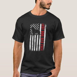 Neufundland Best Dog Vater Ever American Flag Men  T-Shirt